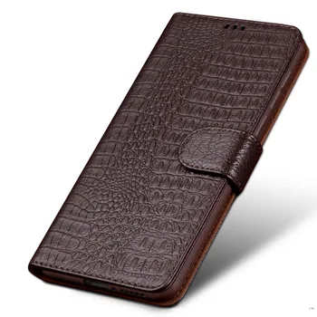 

New Luxury For Xiaomi Redmi Note 7 Genuine Crocodile Leather Phone Cases New Fashion Phone Bags Note 7 Xiaomi Flip case