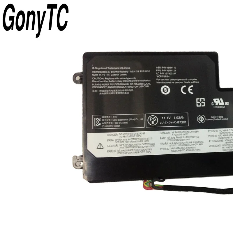Оригинальный аккумулятор GONYTC для ноутбука Lenovo ThinkPad T440 T440S T450 T450S X240 X250 X260 X270 45N1110