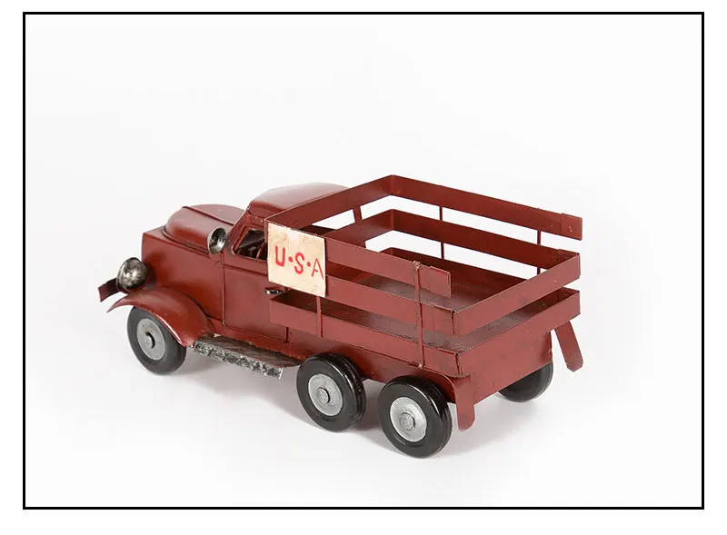 Креативный Железный классический автомобиль грузовик модель фигурки винтажная грузовик автомобиль коллекция домашний декор металлические изделия модные детские подарки