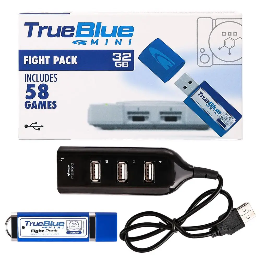 HOBBYINRC True Blue Mini Fight Pack для PlayStation Classic (58 игр) Аксессуары игр V3 с мини usb хаб|Запасные