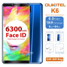 Oukitel K6 6 0 Inch 18 9 Full Screen 4G font b Smartphone b font MT6763