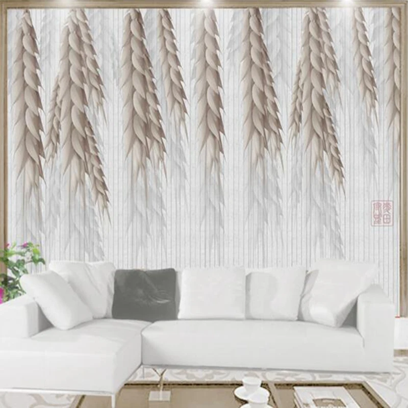 

Custom Wallpaper Decorative Wall Decor Modern Minimalistic Golden Wheat Moving Desktop Wallpaper Room Wallpaper TV Room Study