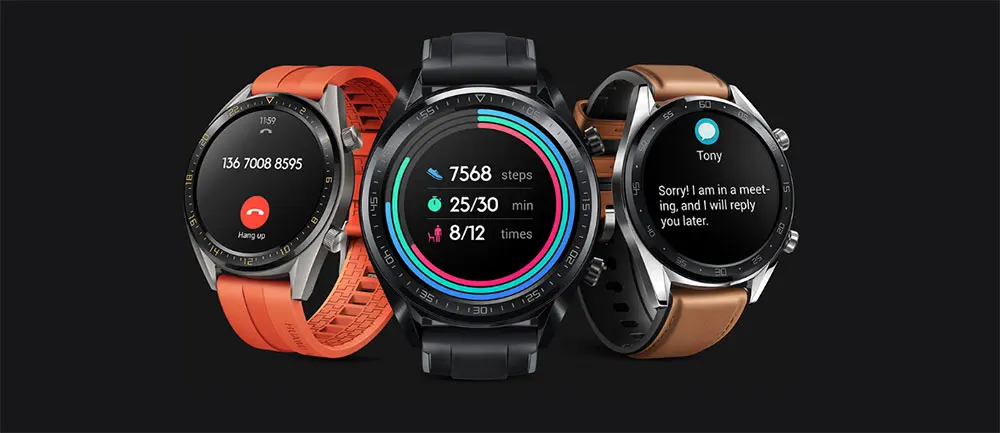 Huawei Watch GT Смарт часы Поддержка gps 5ATM водонепроницаемый AMOLED красочный экран телефонный Звонок трекер сердечного ритма для Android iOS