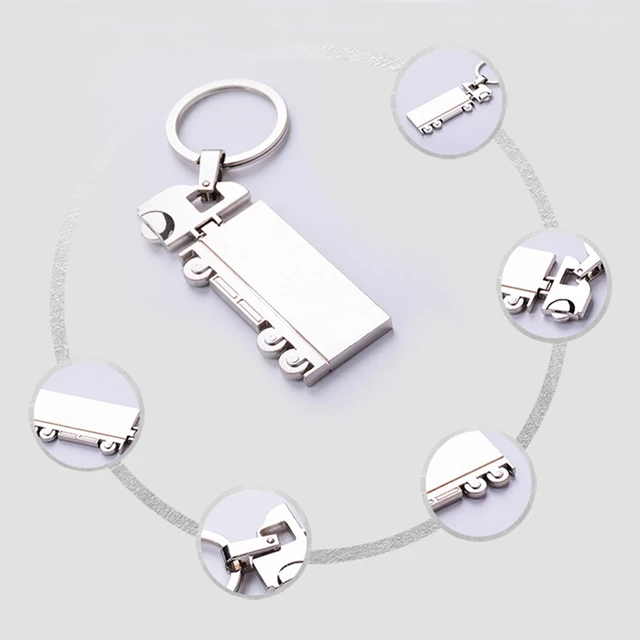 Porte-clés carillon en forme de modèle de camion 3D pour hommes