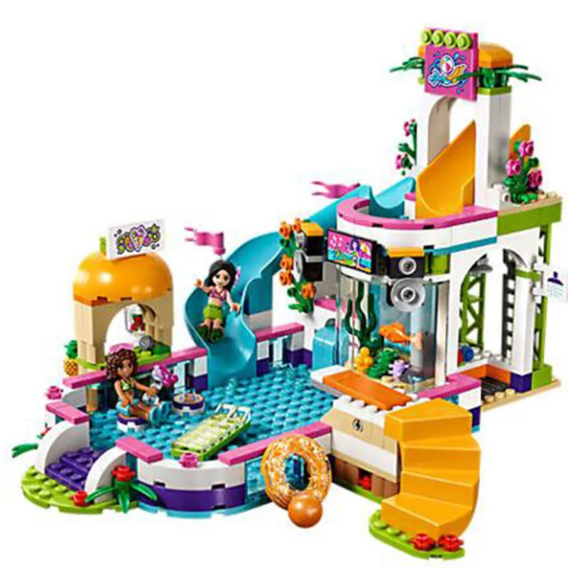 

Bela 10611 Friend Series Heartlake Summer Pool Andrea and Martina Building Block Toys Compatible With Bela 41313 Friends