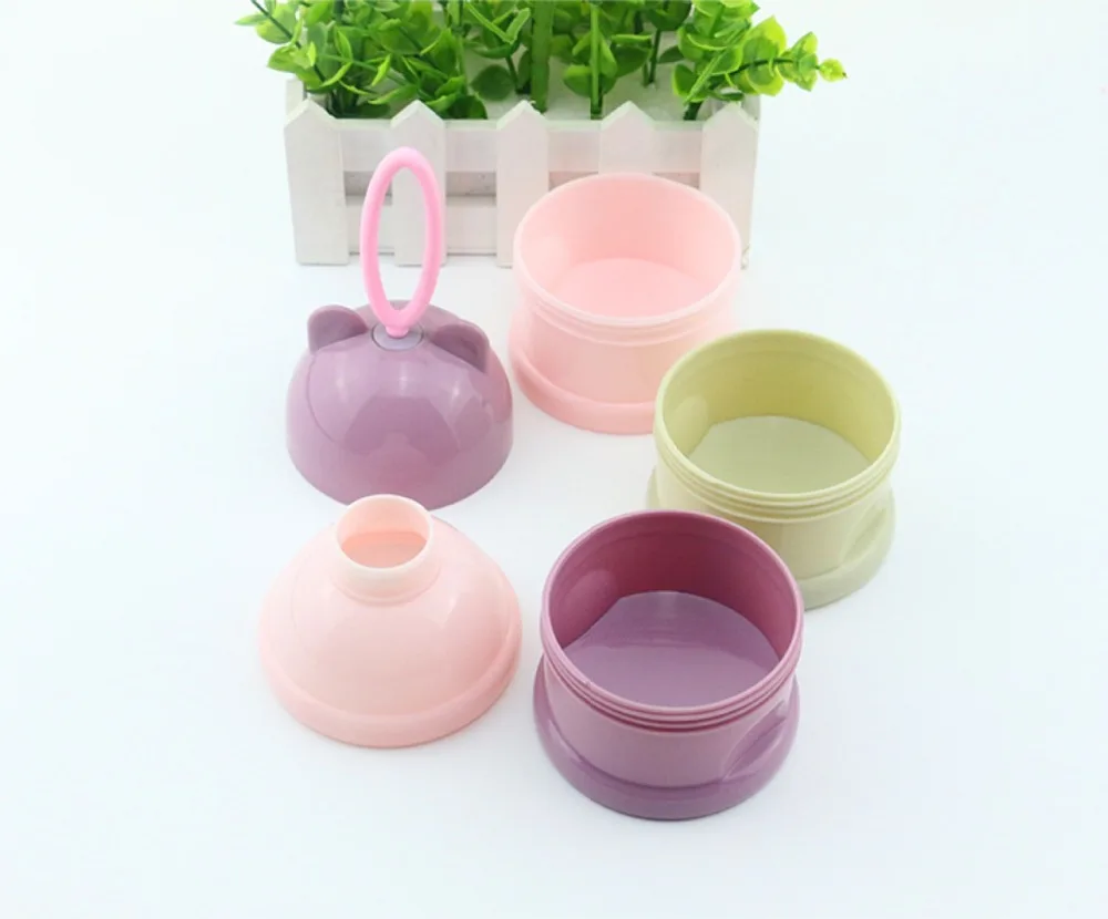Infants Portable Milk Powder Formula Dispenser Food Container Storage Feeding Box for Kids Food PP Box Baby Formula Milk Storage