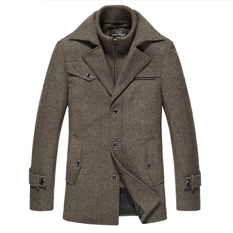 Winter Wool Coat Men Slim Fit Jacket Mens Fashion Outerwear Warm Male Casual Jackets Overcoat Woolen Pea Coat Plus Size XXXXXL Winter Wool Coat Men Slim Fit Jacket Mens Fashion Outerwear Warm Male Casual Jackets Overcoat Woolen Pea Coat Plus Size XXXXXL