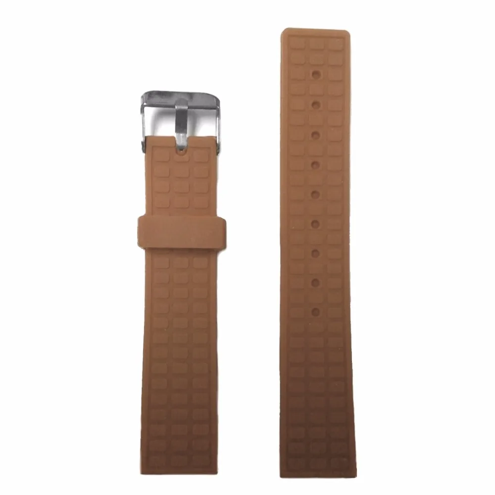 

20mm Brown Sport Waterproof Silicone Rubber Watch Band Strap WB1224K20JB
