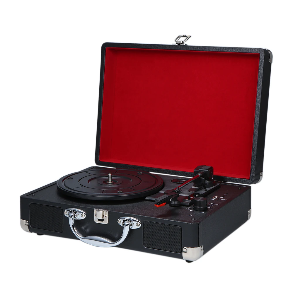 

BT Phonograph USB Interface Record Player Turntable With Speaker Vintage Stereo Sound US standard Turntable Phonograph Player