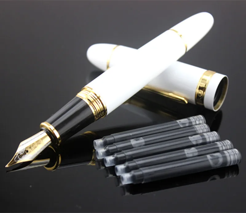 07 JINHAO 159 металлическая авторучка без коробки для карандашей Роскошные школьные офисные канцелярские принадлежности Роскошные милые ручки для письма подарок - Цвет: 07