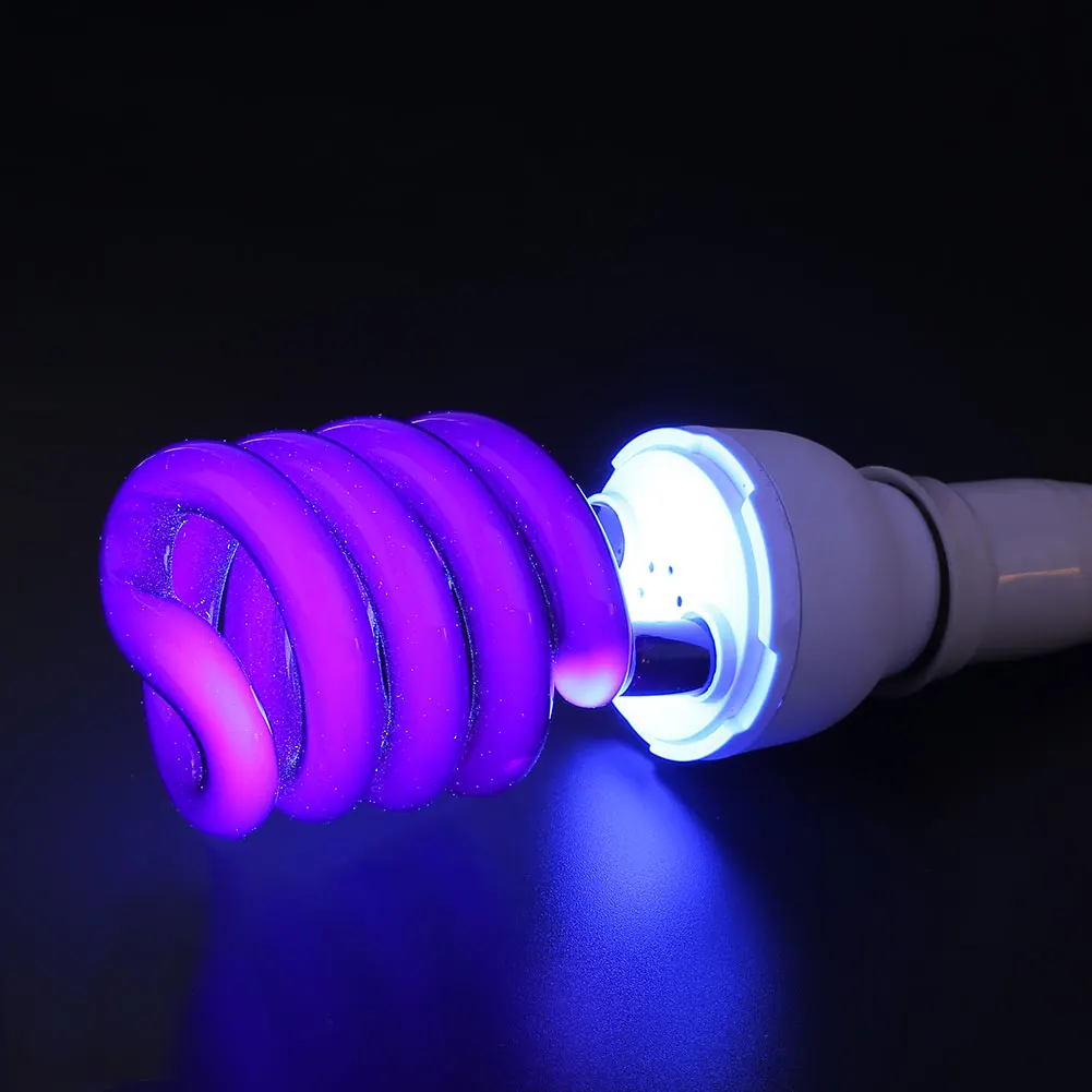 220V E27 15 40W UV светильник лампа ультрафиолетовая дневного света обнаружения CFL