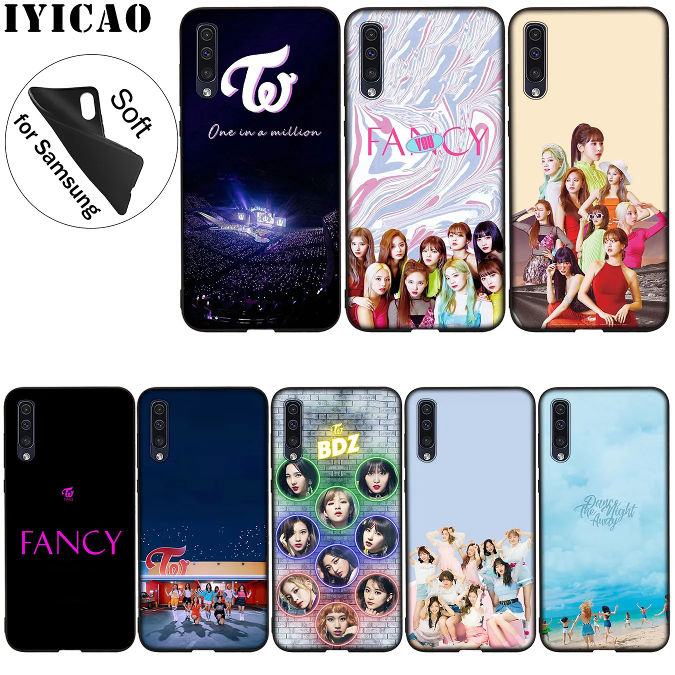 

IYICAO FANCY YOU TWICE Soft Silicone Case for Samsung Galaxy A70 A50 A40 A30 A10 M10 M20 M30 Black Cover