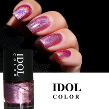 IDOL цвет лазерной серии лак для ногтей 10 мл Лак с блестками эффект голограммы блестящая Полировка Ногтей гладкий и долговечный