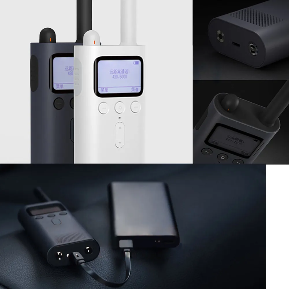  2019 Xiaomi Mijia Smart Walkie Talkie With FM Radio Speaker Standby Smart Phone APP Location Share 