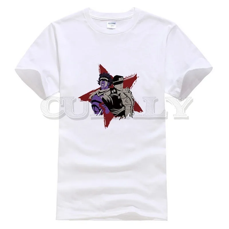 

2019 New T-shirt Round Neck Jojo Bizarre Adventure Thsirt Japan Anime Cartoon Summer Dress Men Tee Clothing Funny T Shirt Cozy