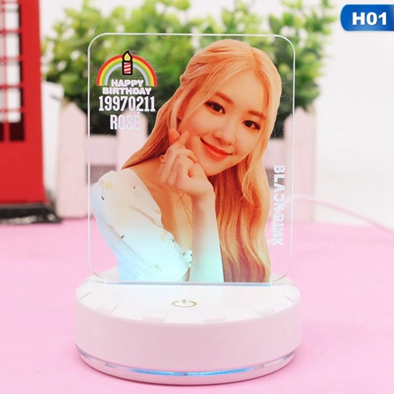 Blackpink членов Красочный светодиодный ночник Kill This Love настольная лампа вентиляторы поддержка подарки Канцелярский набор