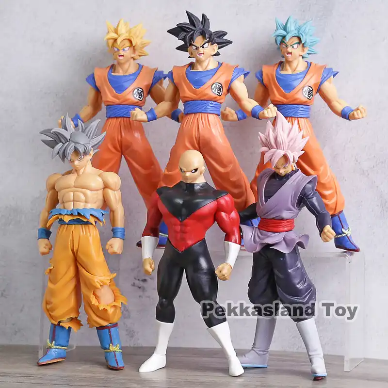 ドラゴンボール超孫悟空超本能超サイヤ人神 Ss 青 黒バラ悟空 Jiren Pvc フィギュアおもちゃ 6 ピース セット アクション トイ フィギュア Aliexpress