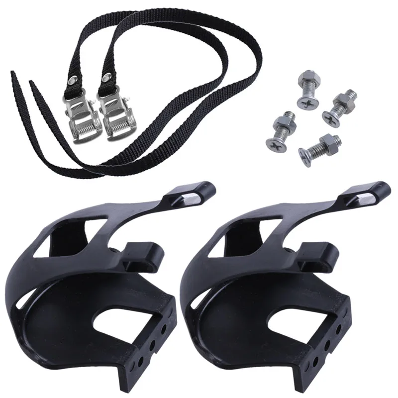 

Cycling Road Bike Mountain Bike Black Toe Clips With Straps for Bicycle Pedal Drop Shipping Support