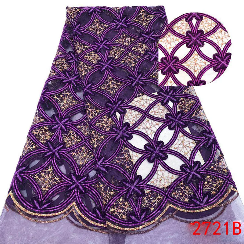 Африканская кружевная Высокая качественная французская кружевная ткань с блестками лук африканская кружевная ткань для нигерийских свадебное платье XY2721B-3