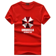 Высококачественная Летняя мужская модная забавная футболка с рисунком зонтика и коротким рукавом для мальчиков, хлопковая футболка, топы, плюс размер 5XL