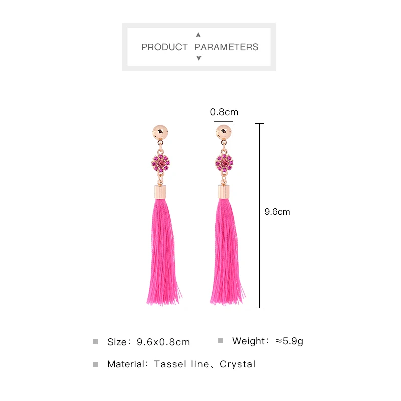 KISS ME, розовые и серые длинные серьги с бахромой, уникальный бренд, висячие серьги с кристаллами в виде цветов для женщин, модное ювелирное изделие