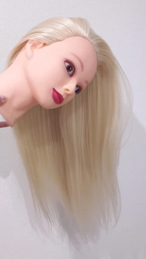 CAMMITEVER косметологический манекен головы с волосами, салон стиль Практика кукла для плетения Волос Голова-синтетические волосы-блонд
