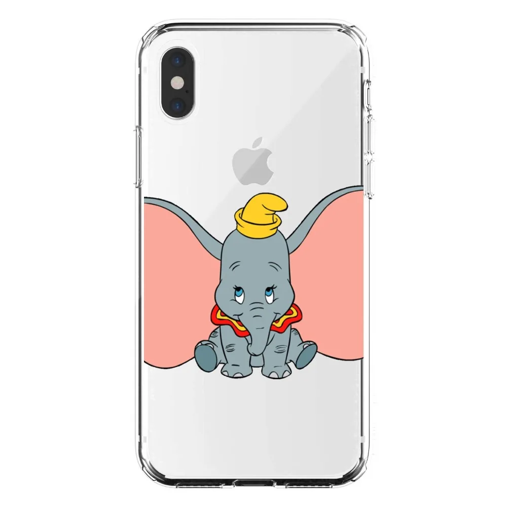 Милый мультфильм анимированные Disneys Dumbo Мягкий силиконовый чехол для iPhone 11 Pro MAX 6 7 8Plus SE 5 5S 6 7 8 MAX XR XS X10 чехол для телефона