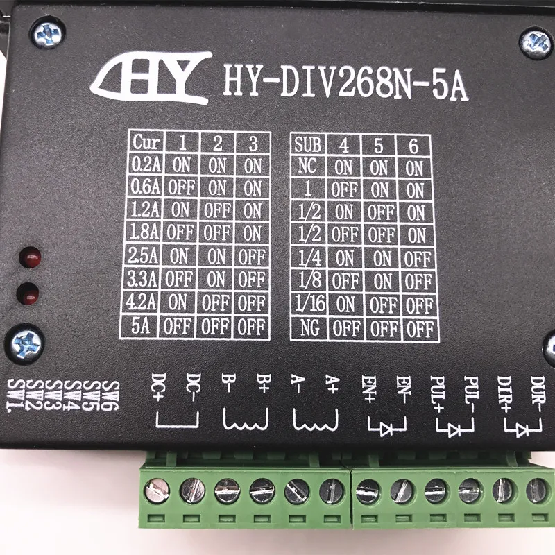 ЧПУ одноосный TB6600 HY-DIV268N-5A 0,2-5A двухфазный гибридный шаговый двигатель контроллер