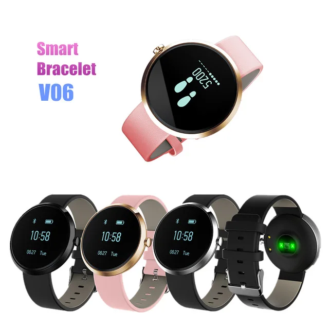 

Brand new Fashion Smart Bracelets V06 Blood Pressure Heart Rate Monitor Sport Activity Watch Clock Life Waterproof Pk v8 gt08