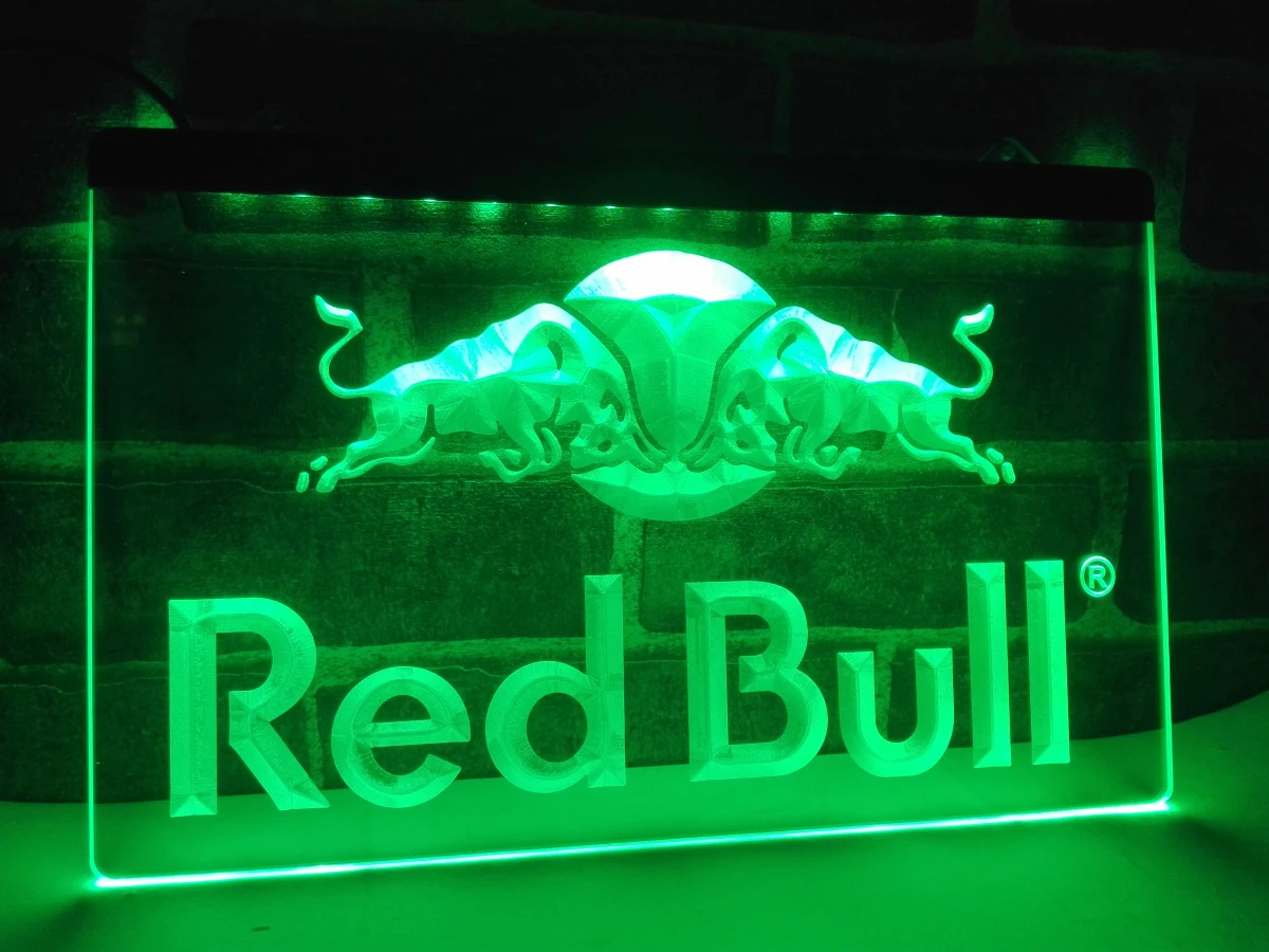 LA022-светодиодный неоновый светильник Bull Energy Drink для домашнего декора