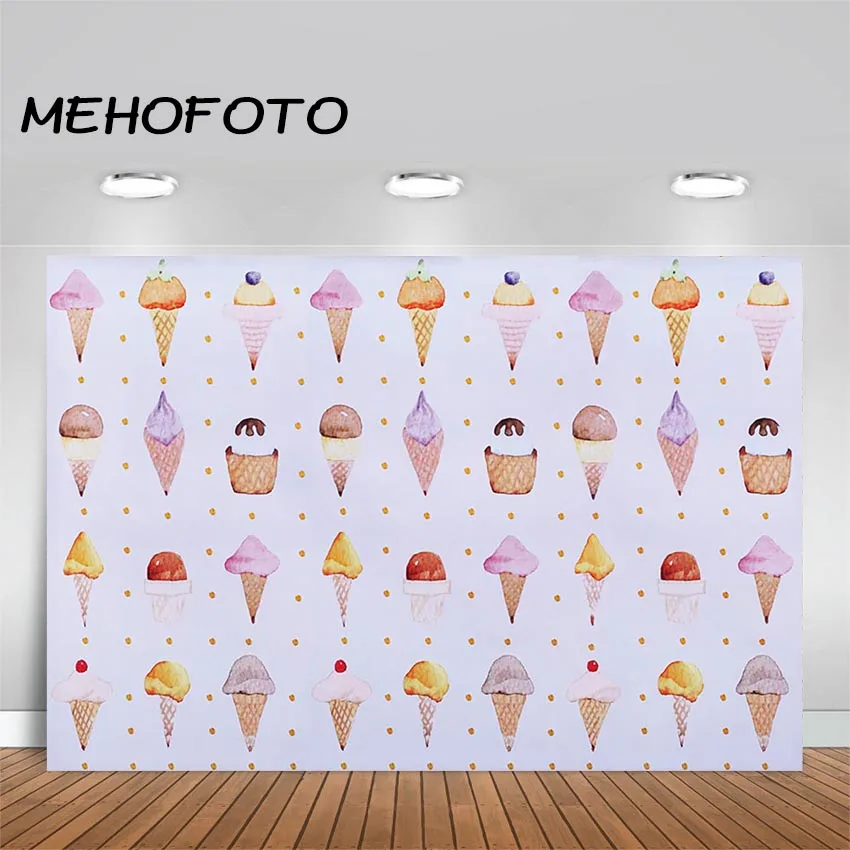Фон MEHOFOTO с изображением мороженого для детей новорожденных баннер на день