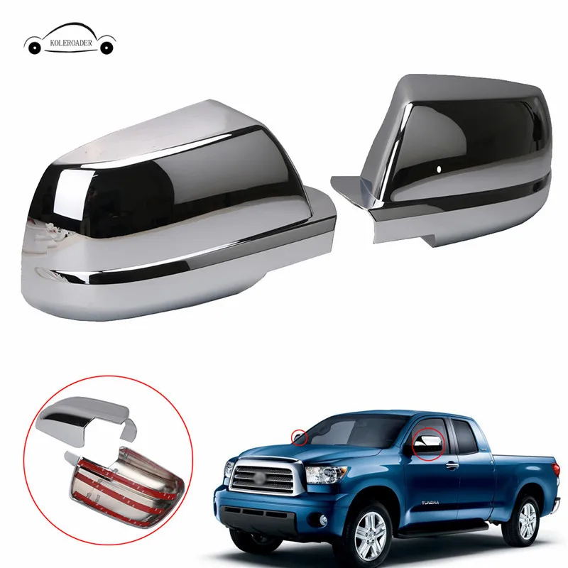 KOLEROADER 1 Pair Chorme Overlays Mirror Cover Car Door Side View Case