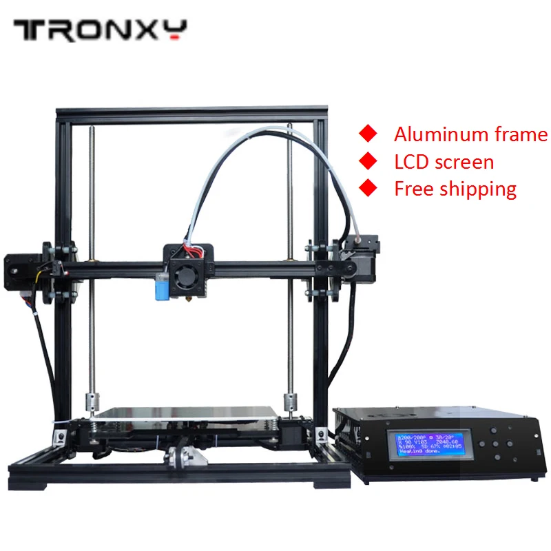 Free ship Newest 3D printer support auto leveling full Aluminum frame colorful industrial grade high precision
