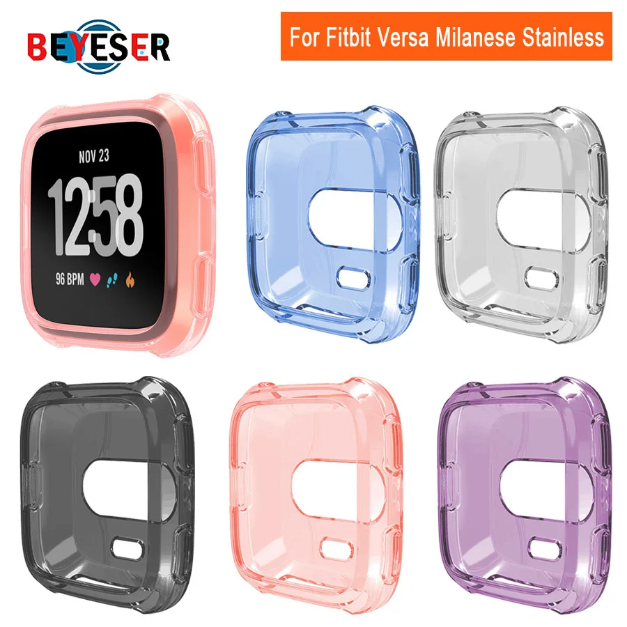 Ultra-thin Soft Plating TPU Case Cover For Fitbit Versa 2 Full Protection Silicone Cases wearable devices Smartwatch Protector