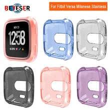 Ultra-thin Soft Plating TPU Case Cover For Fitbit Versa 2 Full Protection Silicone Cases wearable devices Smartwatch Protector