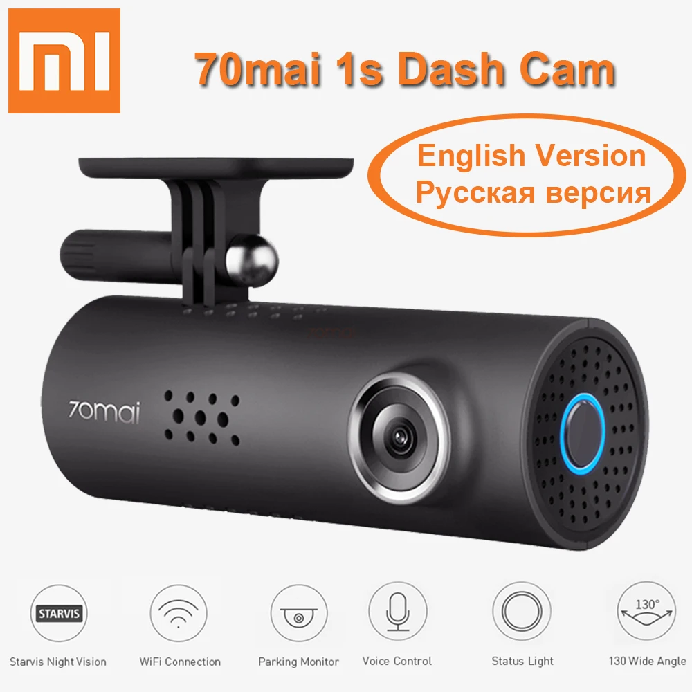 

Xiaomi 70mai 1S APP Car DVR English Russian Voice Control 1080P Camera Smart WiFi Dash Cam Parking Monitor Starvis Night Vision