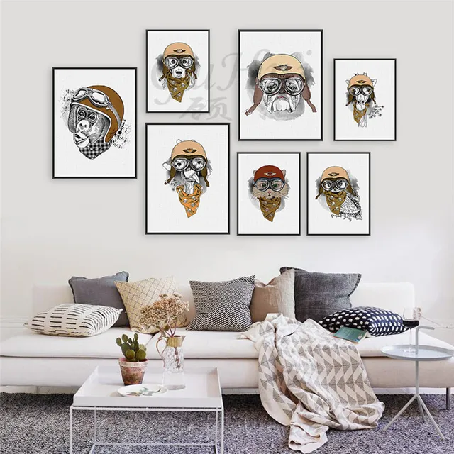 Nordic Abstracte Cool Pilot Katten en Honden Dieren Muur Posters ... Nordic Abstracte Cool Pilot Katten en Honden Dieren Muur Posters ...