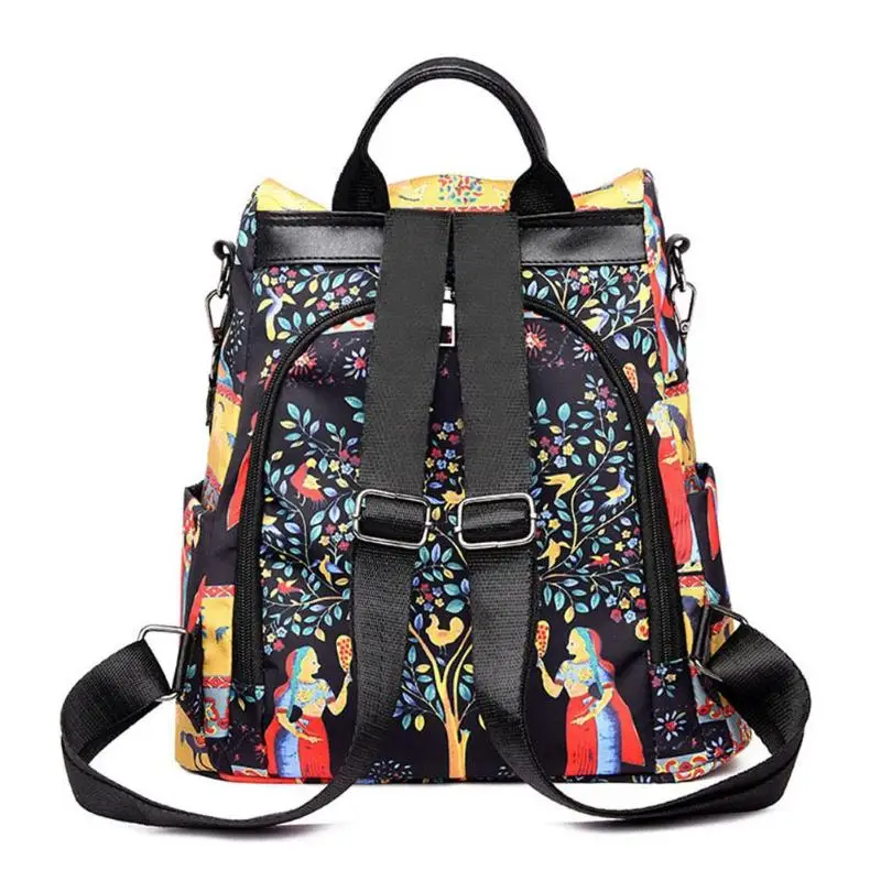 Многофункциональный рюкзак с защитой от краж, Женская Повседневная оксфордская сумка с принтом слона и дерева, модная Вместительная дорожная школьная сумка на плечо