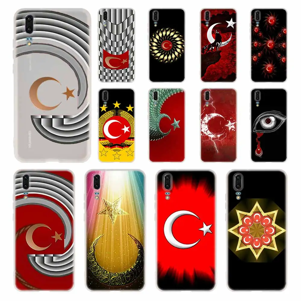 

MLLSE Turkey Red Flag Case Silicone Soft TPU Cover For Huawei P30 P20 Pro P10 P9 P8 Plus Lite 2019 Cases