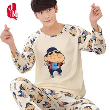 Зимняя мужская пижама с длинным рукавом, осенняя Хлопковая мужская пижама размера плюс L-5XL, мультяшная Повседневная Пижама, пижама клетчатая, наборы