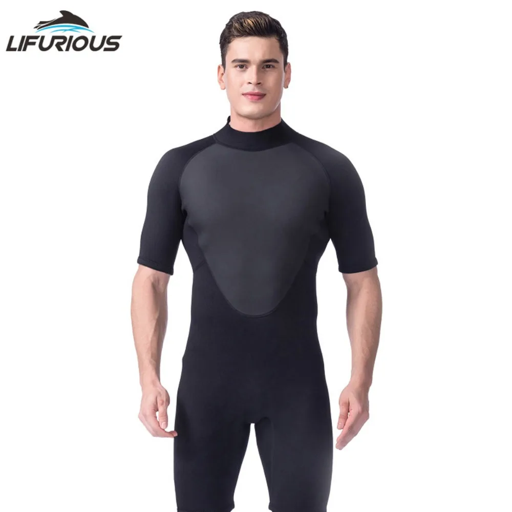 

LIFURIOUS Neoprene Wetsuits 3mm One-piece Short Pants Diving Wetsuit Diving Suit Surf Waterproof Men Beach Clothes Spearfishing