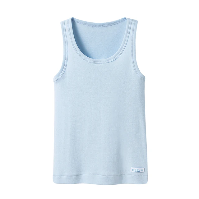 THREEGUN Children Boys Tank Tops Kids Casual O Neck Undershirt Top 2018