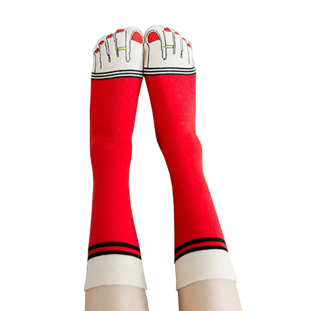 Female New Creative Long Socks Funny Women Socks Four Seasons Fit Nail