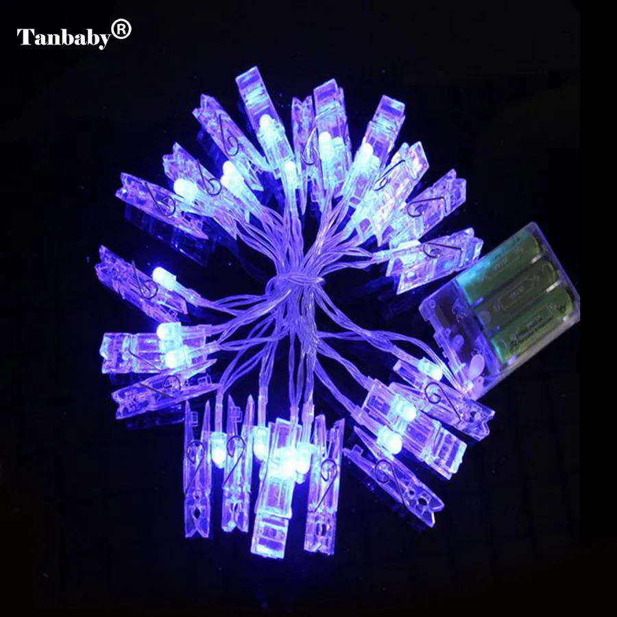 

Tanbaby AA Battery Operated Photo Clip String LED Lights 2M or 5M Indoor Decoration rope for Hanging Pictures, Notes, Artwork