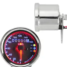 Хромированный светодиодный сигнальный одометр для мотоцикла KMH спидометр для Harley Dyna Softail Sportster Touring XL 883 1200
