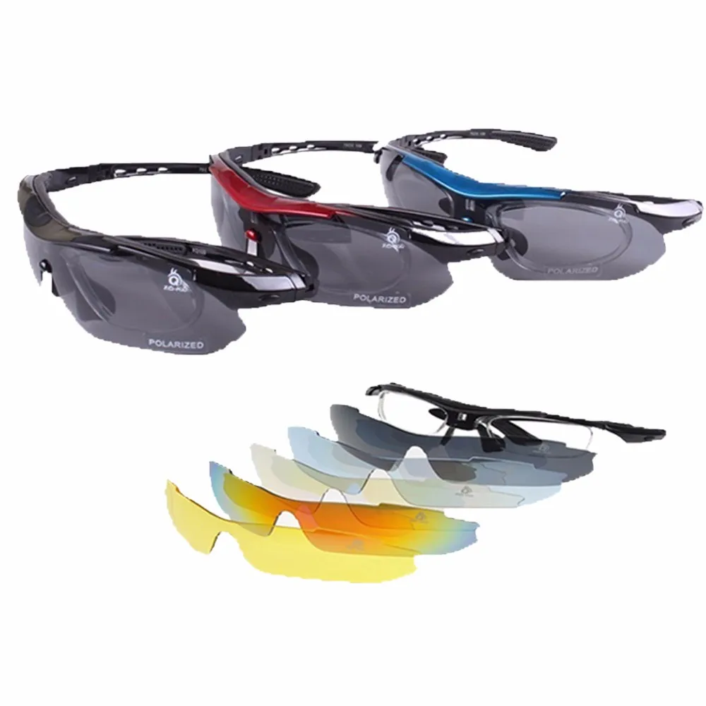 Профессиональный поляризованные Открытый Солнцезащитные очки для женщин спортивные Очки очки UV 400 с 5 объектив
