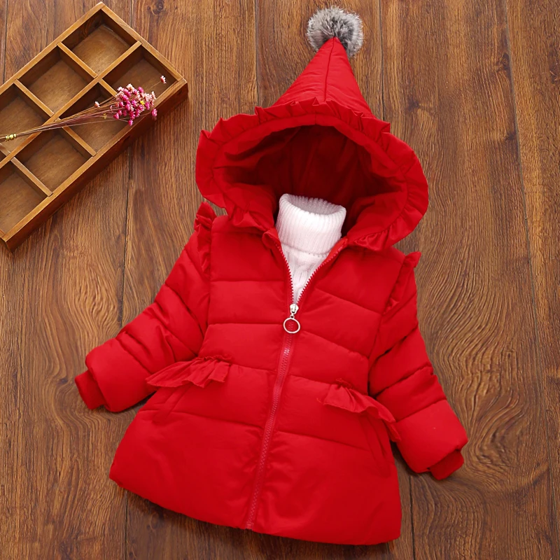 Koop Baby meisjes winter verdikking katoenen jas kinderkleding jas donsjack comfortabele schattige baby Kleding Kinderen Kleding