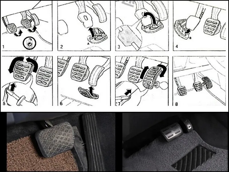 Car Accelerator Pedal Pad  Cover of Factory Sport Racing Design For Mercedes Benz C Class MB W204 AT Foot Pedal Throttle 6