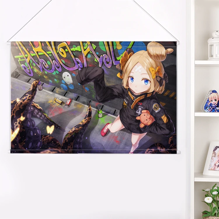 

Flat New Japanese Anime Cartoon Fate/Grand Order Abigail Williams Peach Skin Velvet Wall Scroll Poster Print