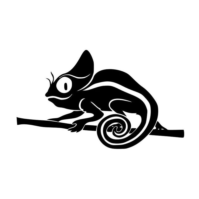 19.3cm*11.4cm Cute Chameleon Cartoon Animal Car Sticker Car Styling